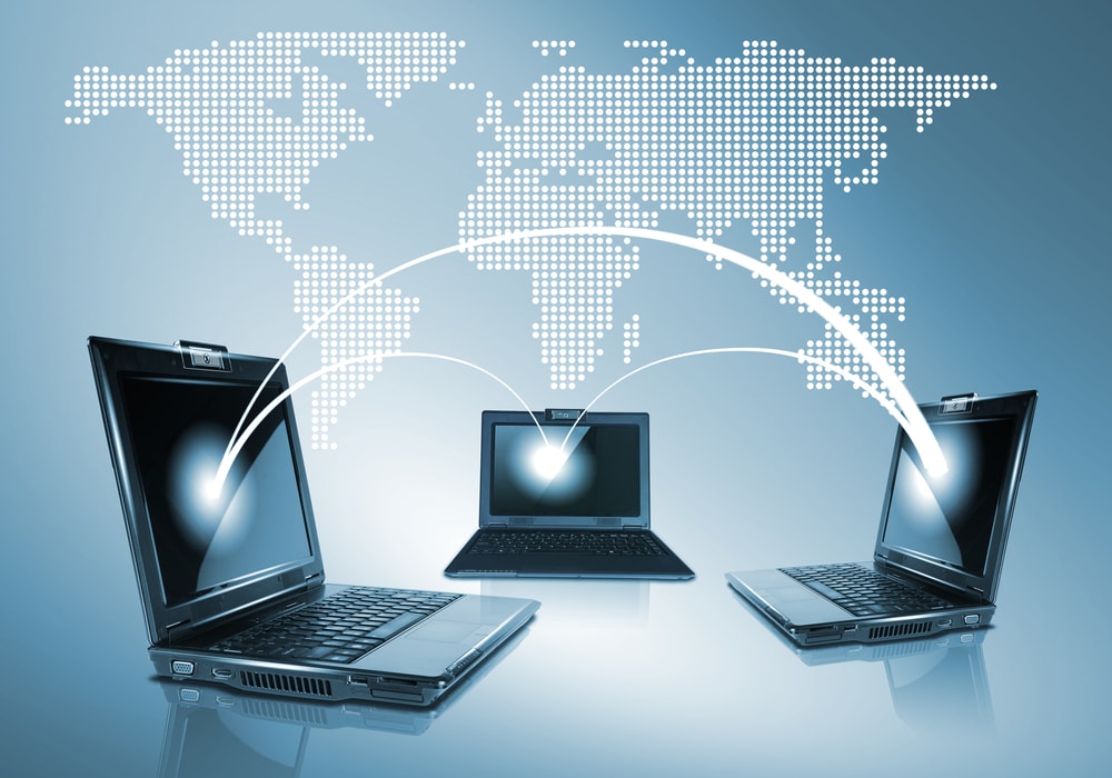 computers connecting across distances