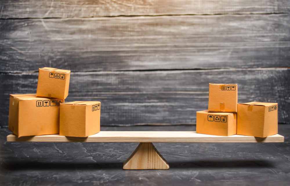 Boxes on two ends of a scale
