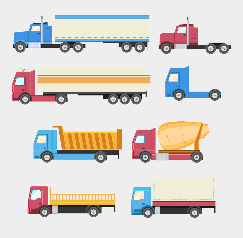 trailer types vector image