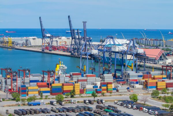 Shipping port in daylight