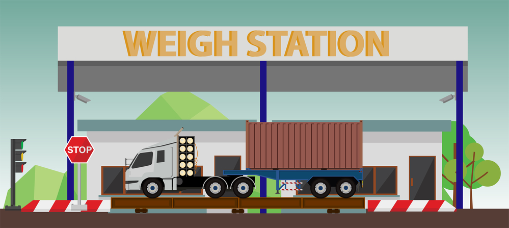Image of truck at weigh station