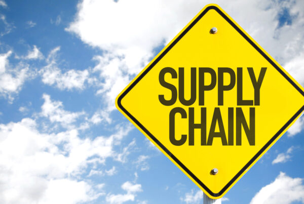 Road sign that says suupply chain