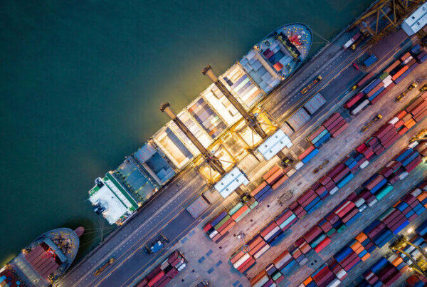 arial view of ocean port