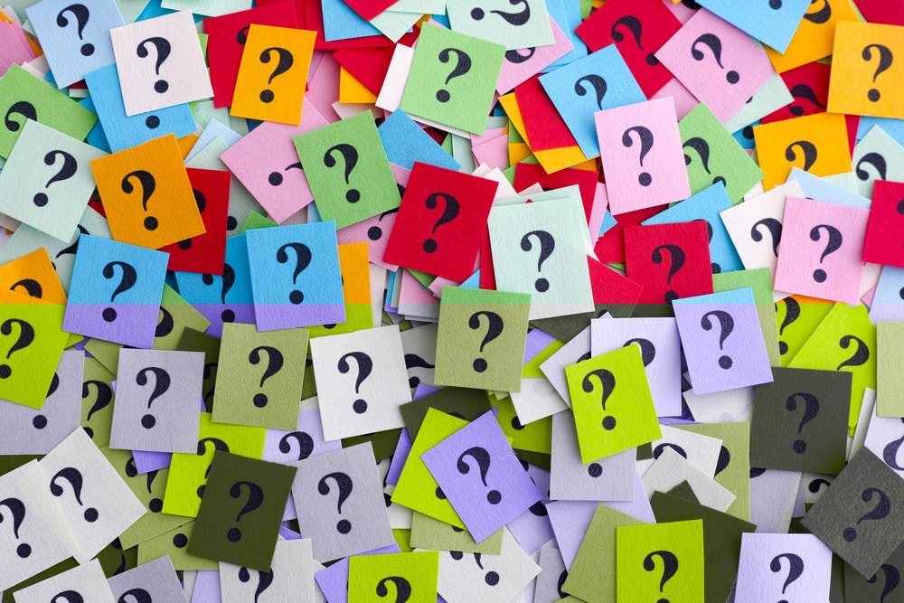 question marks on sticky notes