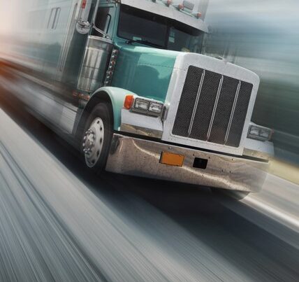 Truck on freeway